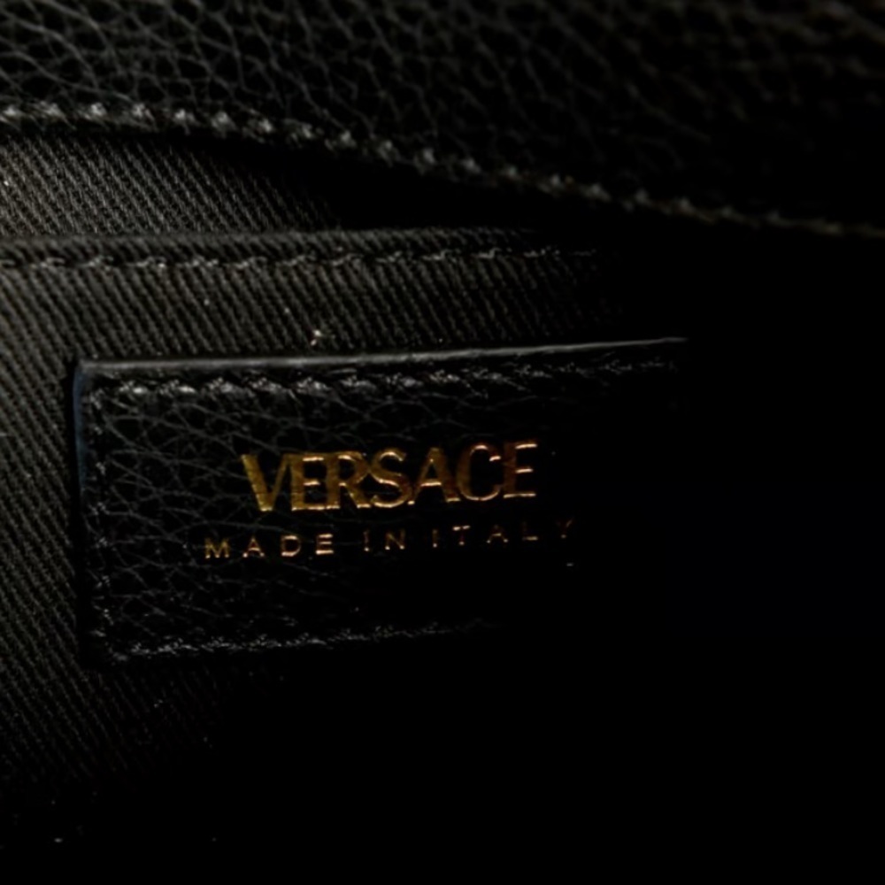 Versace Virtus Black Leather
Hobo Shoulder Crossbody Handbag - NWOT - Picture 14 of 16